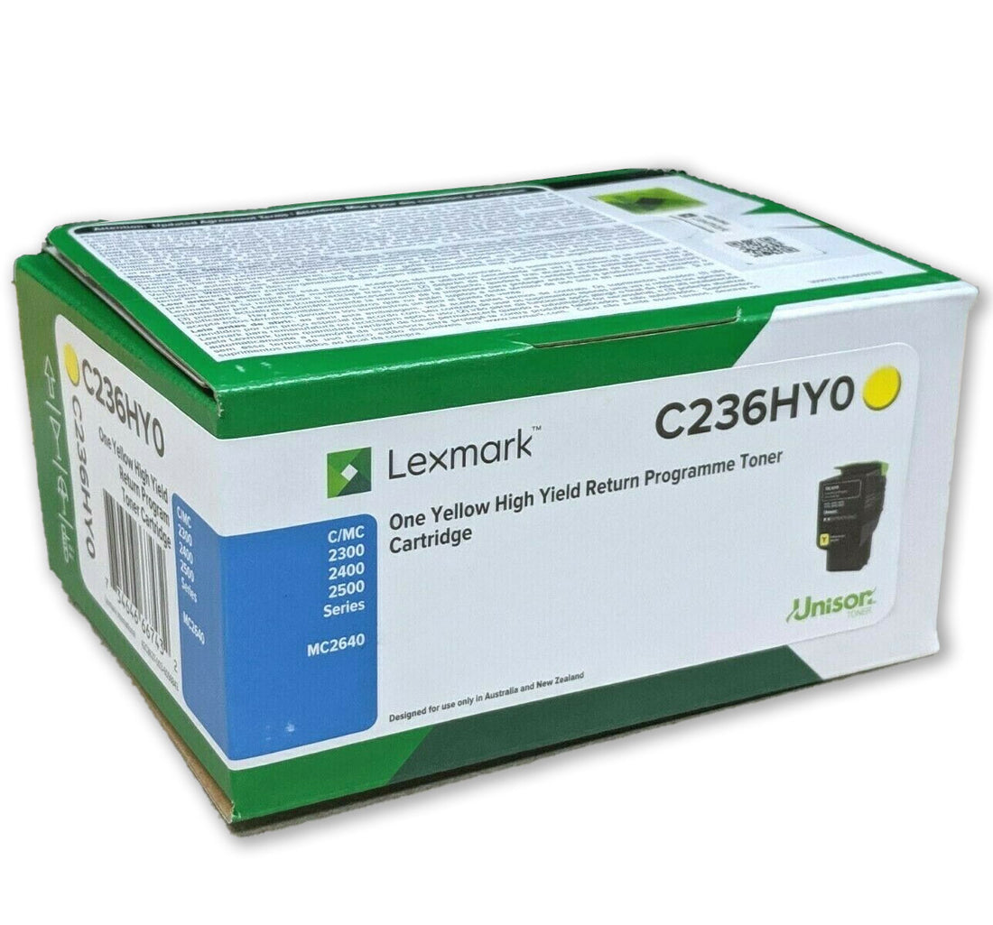 Genuine Lexmark C236HY0 Yellow high-capacity toner Cartridge 2300 Page