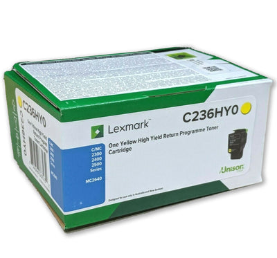 Genuine Lexmark C236HY0 Yellow high-capacity toner Cartridge 2300 Page