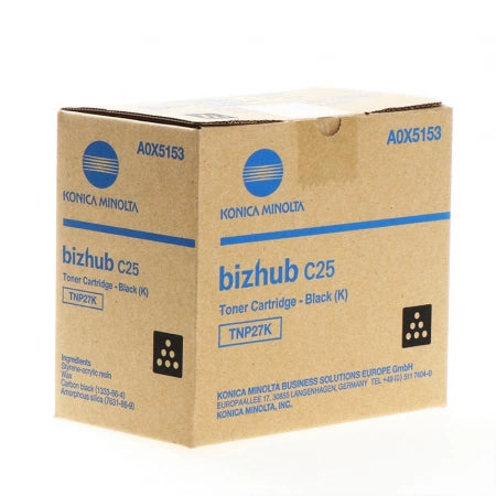 Konica Minolta Bizhub C25 Genuine Black Toner Cartridge TNP27K A0X5193 - 6k Print Yield