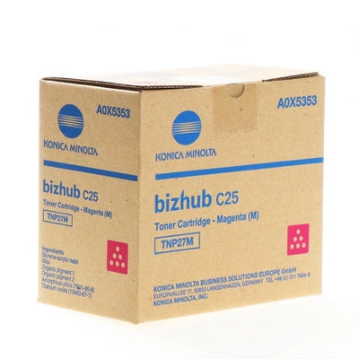 Konica Minolta Bizhub C25 Magenta Toner Cartridge TNP27M A0X5393 - 6k Print Yield