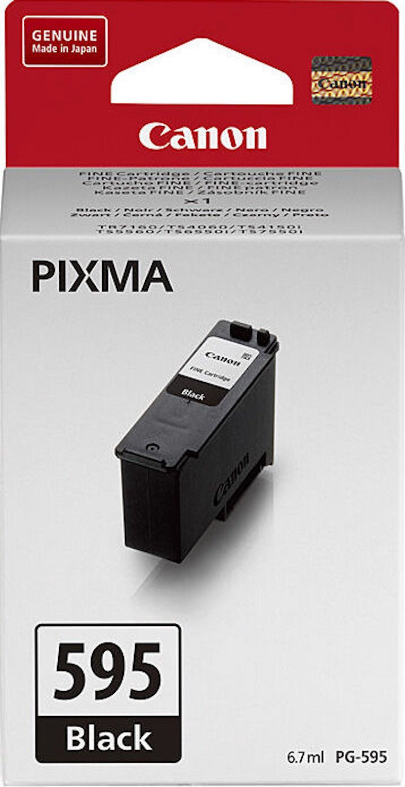 Genuine Canon PG595 Black Ink Cartridge 180 Print