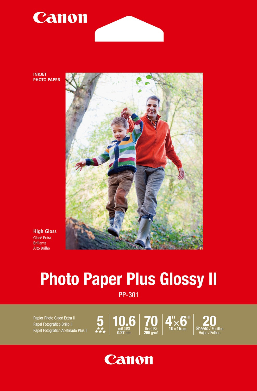 20 Sheets Canon Glossy Photo Paper 4x6 PP3014X6-20