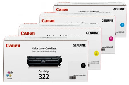 Genuine 4 Pack Canon CART332 Toner Cartridges 1BK,1C,1M,1Y