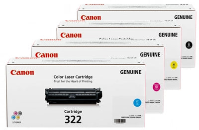 Genuine 4 Pack Canon CART-332 Toner Cartridges 1BK,1C,1M,1Y
