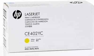 Genuine HP 507Y CE402YC Yellow Contract Toner Cartridge 7,700 Pages