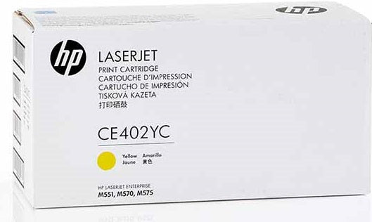 Genuine HP 507Y CE402YC Yellow Contract Toner Cartridge 7,700 Page