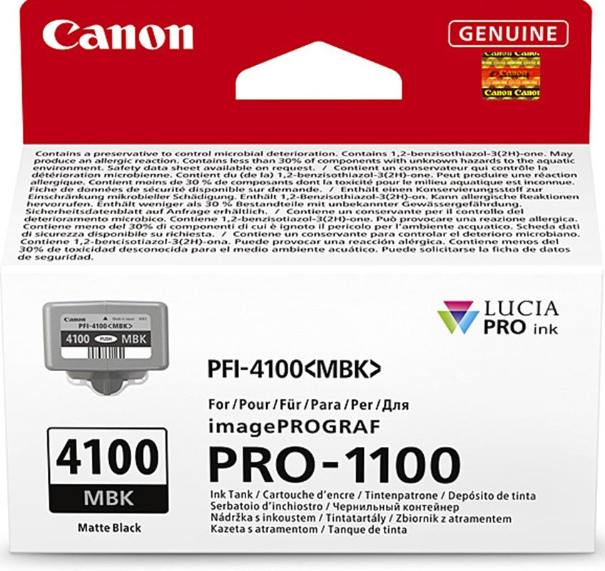 Genuine Canon PFI-4100 Matte Black Ink Cartridge 80m