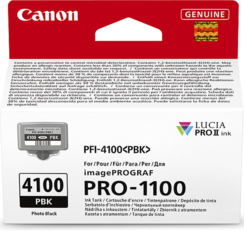 Genuine Canon PFI-4100 Photo Black Ink Cartridge 80m