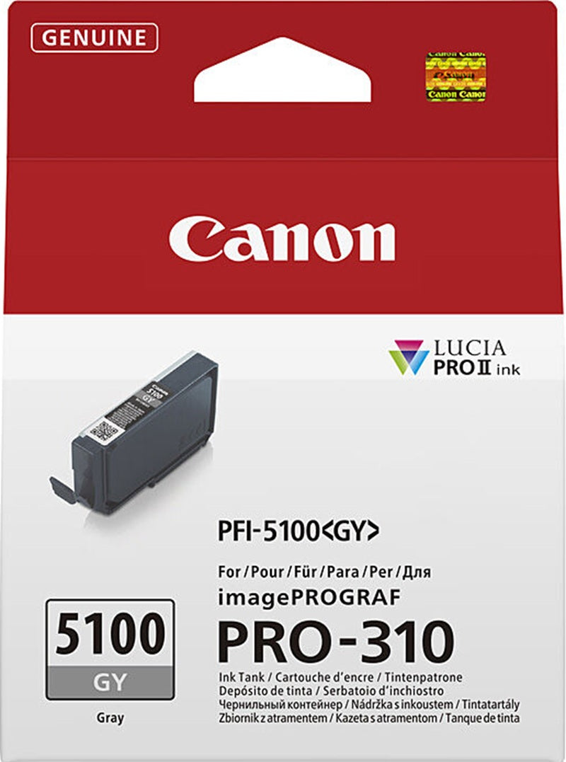 Genuine Canon PFI-5100GY Grey Ink Cartridge 14.4m