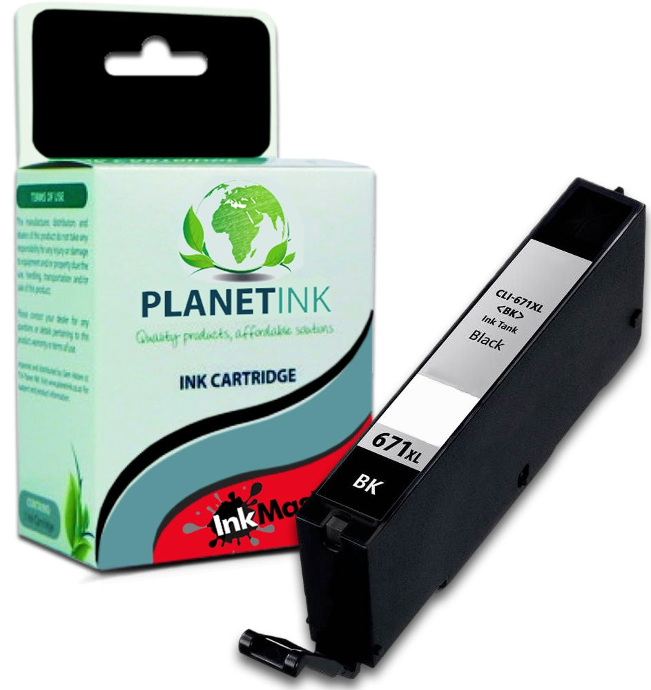 Canon CLI671XLBK Black Compatible Ink Cartridge 4425 Print