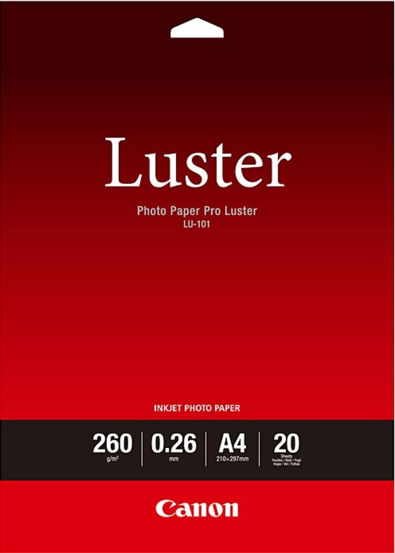 Canon A4 Luster Photo Paper 20 Sheets/Pack