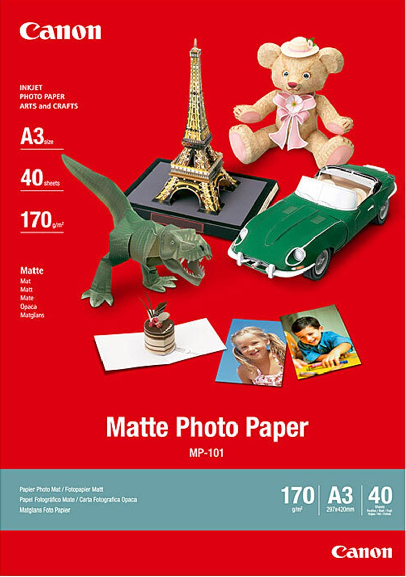 Genuine Canon A3 MP101A3 Matte Photo Paper 170gsm 40 Sheets/Pack