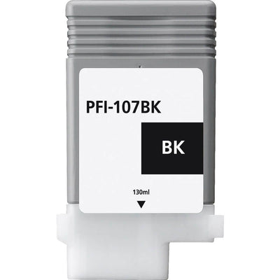 Canon PFI107BK Black Compatible Ink Cartridge 130ml 2,200 Print Yield