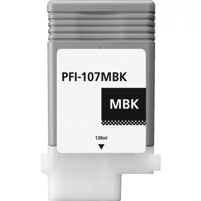 Compatible Canon PFI107MBK Matte Black Ink Cartridge 130ml 1.5K Print Yield