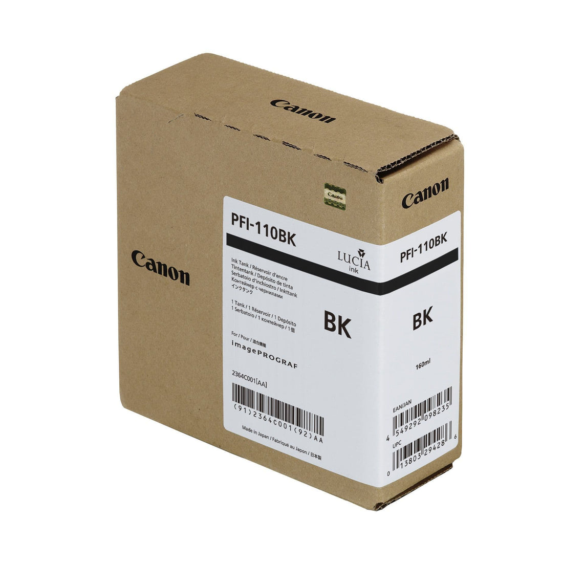 Genuine Canon PFI-110 Black Ink Cartridge 160m