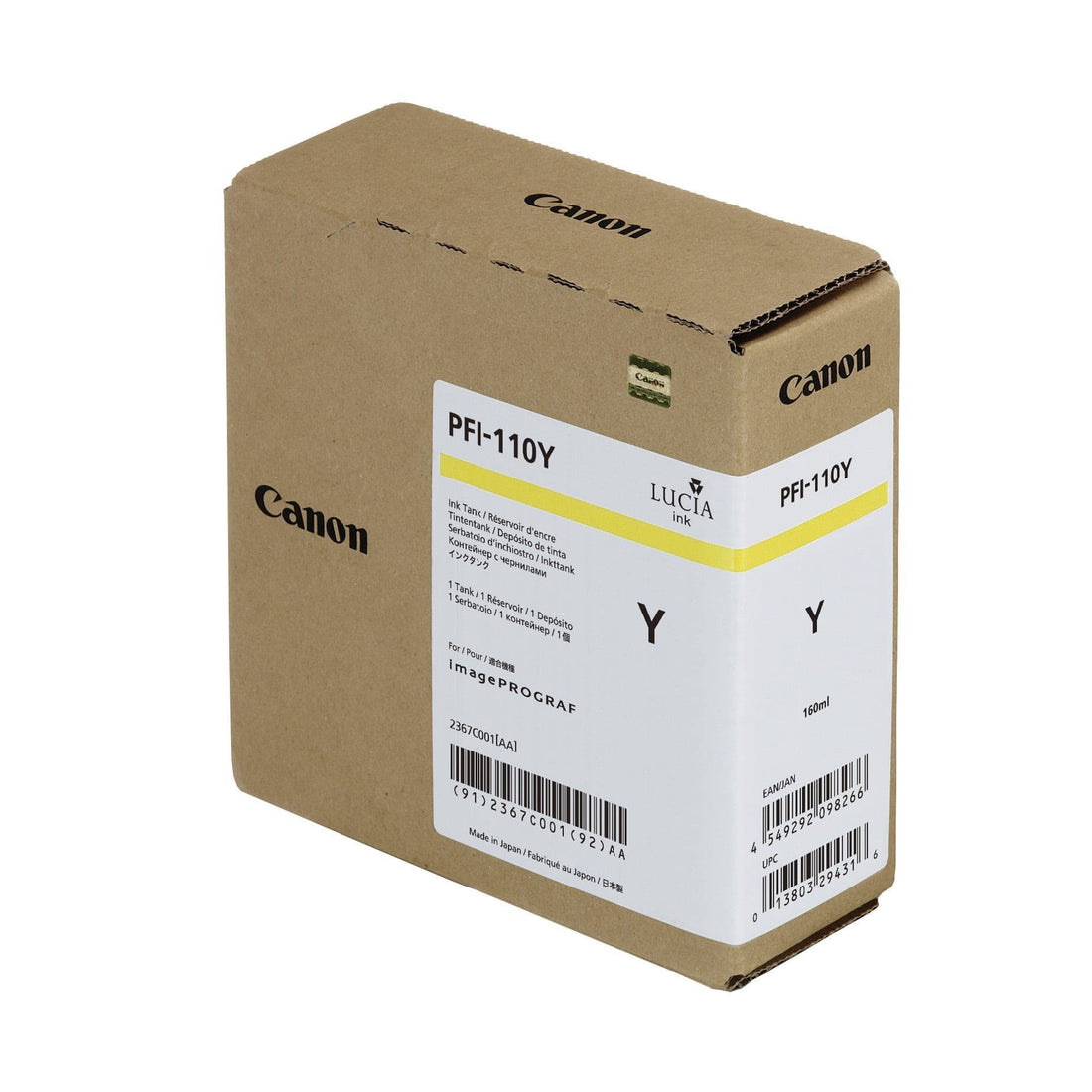 Genuine Canon PFI-110 Yellow Ink Cartridge 160m