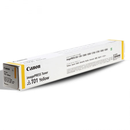 Canon imagePRESS T01 Yellow Toner Cartridge 8069C001AA 38.5K Pages (C60/C65/C600/C650/C660/C700/C710/C750/C800/C810/C850/C910)