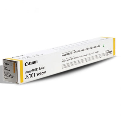 Canon imagePRESS T01 Yellow Toner Cartridge 8069C001AA 38.5K Pages (C60/C65/C600/C650/C660/C700/C710/C750/C800/C810/C850/C910)
