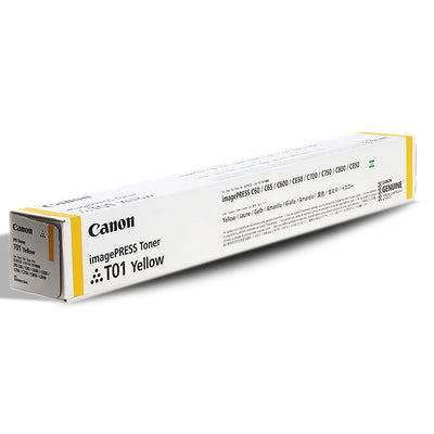 Canon imagePRESS T01 Yellow Toner Cartridge 8069C001AA 38.5K Pages (C60/C65/C600/C650/C660/C700/C710/C750/C800/C810/C850/C910)