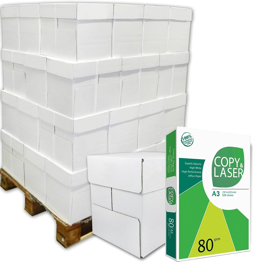 Copy and Laser A3 Copy Paper 80gsm 126 Reams (500 Sheets Per Ream)