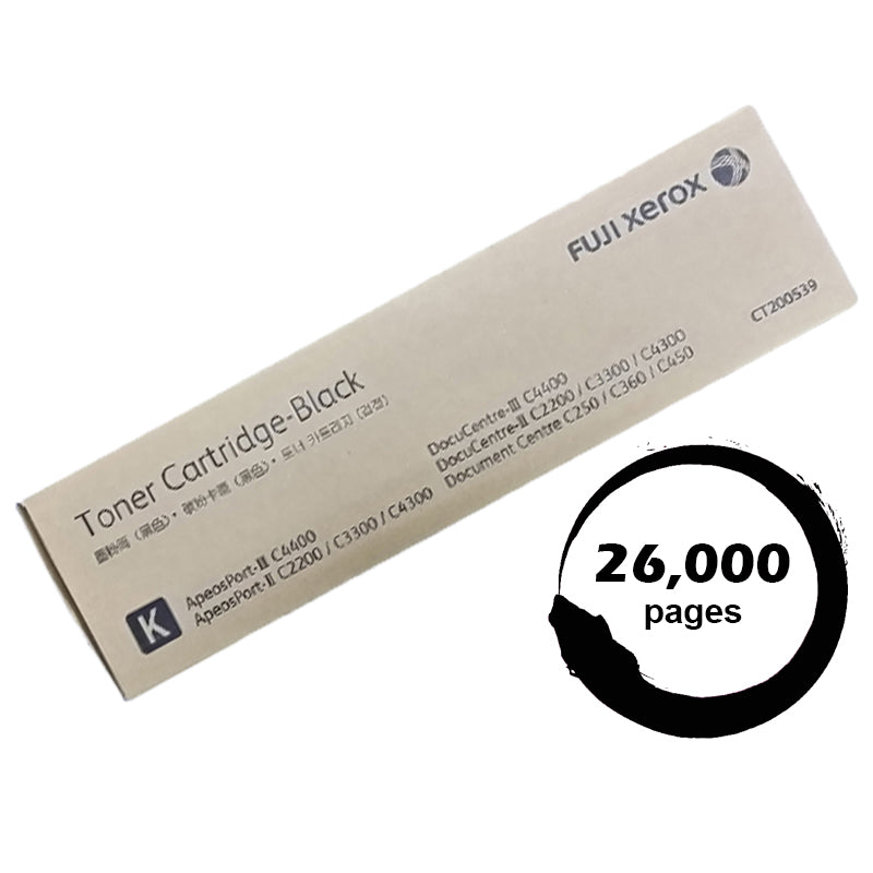 Genuine Fuji Xerox CT200539 Black Toner Cartridge 26,000 Print
