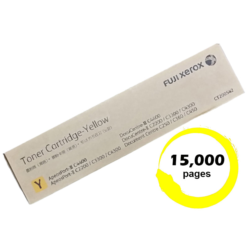 Genuine Fuji Xerox CT200542 Yellow Toner Cartridge 15,000 Print