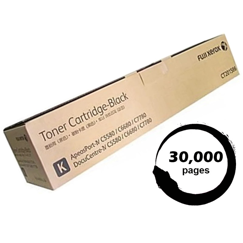 Genuine Fuji Xerox CT201586 Black Toner Cartridge IV C5580, IV C6680,IV C7780 30,000 Print