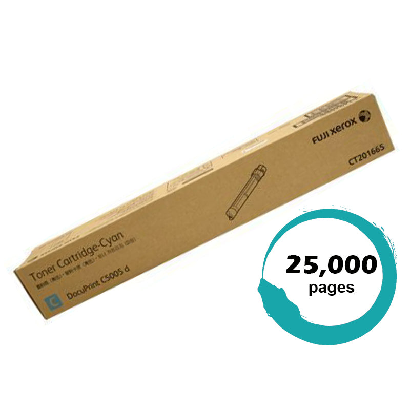 Genuine Fuji Xerox CT201665 Cyan Toner Cartridge DocuPrint C5005D 25,000 Page