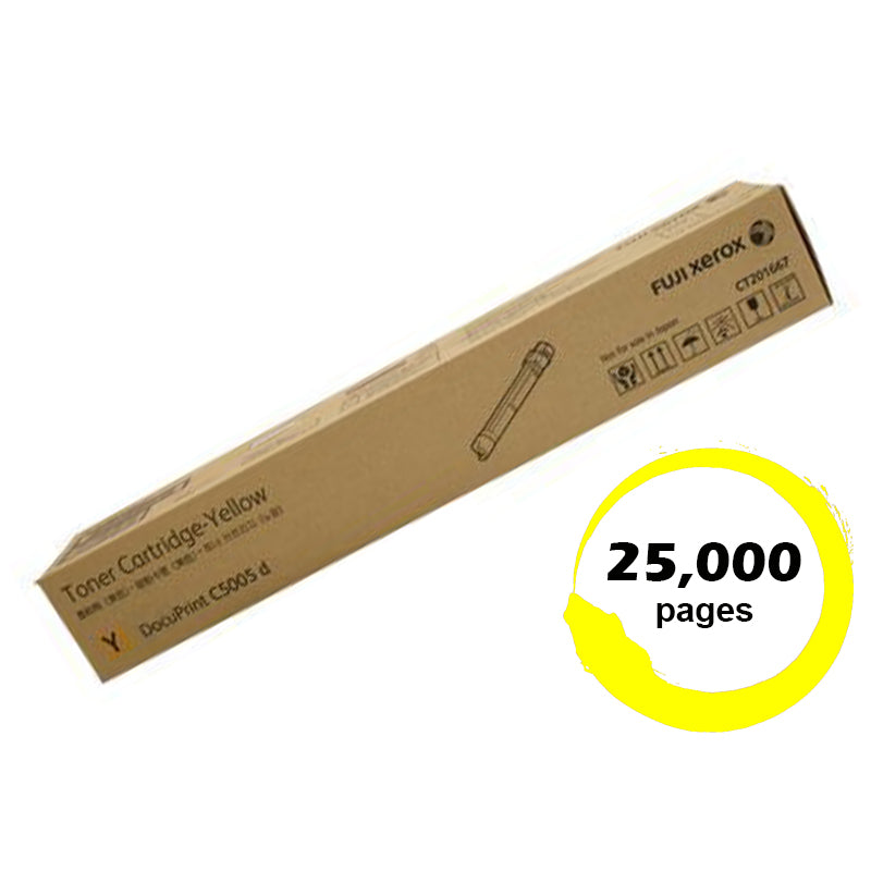 Genuine Fuji Xerox CT201667 Yellow Toner DocuPrint C5005D 25,000 Print