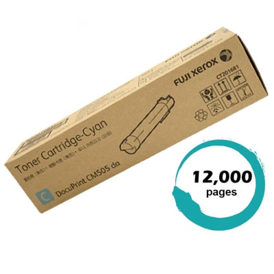 Genuine Fuji Xerox DocuPrint CM505DA CT201681 Cyan Toner Cartridge 12,000 Prints