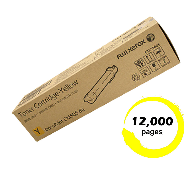 Genuine Fuji Xerox DocuPrint CM505DA CT201683 Yellow Toner Cartridge 12,000 Print