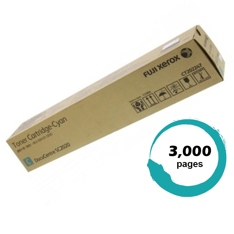 Genuine Fuji Xerox CT202247 (CT202239) Cyan Toner Docuprint SC2020 3,000 Page