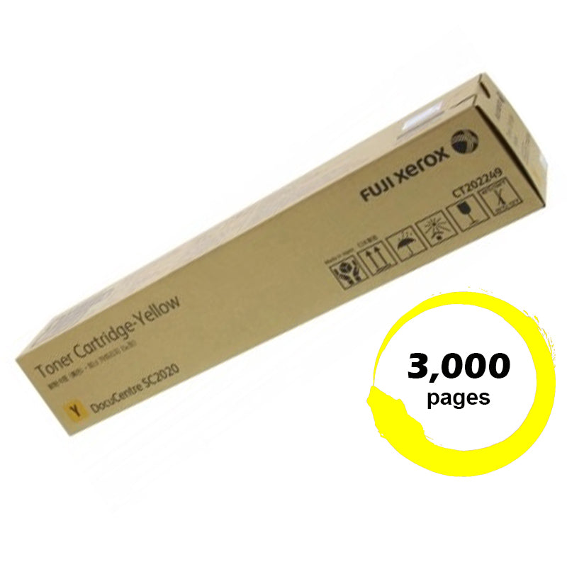 Genuine Fuji Xerox CT202249 Yellow Toner DocuCentre SC2020NW 3,000 Print
