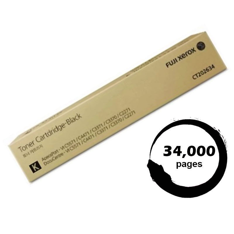 Genuine Fuji Xerox CT202634 Black Toner Cartridge 34,000 print