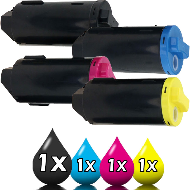 4-Pack Fuji Xerox CT203346-CT203349 Compatible Toner Cartridges 1BK,1C,1Y,1