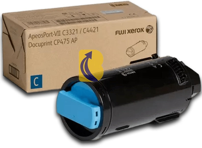 Genuine Fuji Xerox CT203347 (CT203351) Cyan Toner Cartridge 11000 Pages VII C3321 C4421 CP475