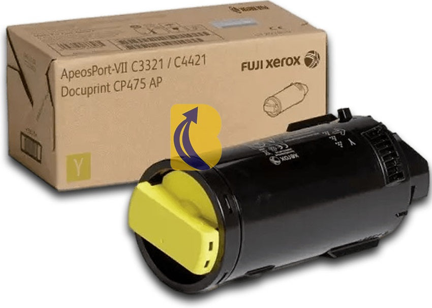 Genuine Fuji Xerox CT203349 (CT203353) Yellow Toner Cartridge 11,000 Pages VII C3321 C4421 CP475