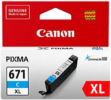 Genuine Canon CLI671XLC Cyan Ink Cartridge 680 Print