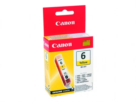 Canon BCI6Y Yellow Genuine Ink Cartridge 100 Prints