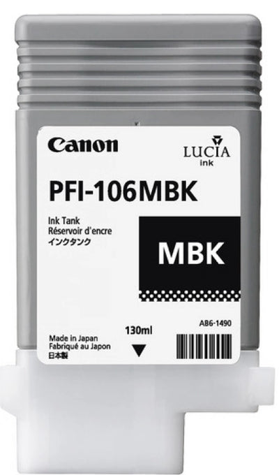 Canon PFI106MBK Matte Black Genuine Ink Cartridge 130ml
