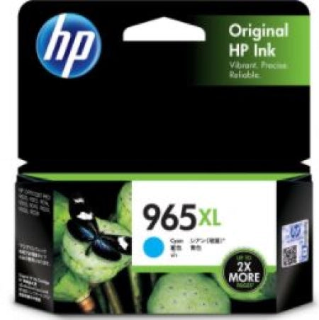 Genuine HP 965XL Cyan High Capacity Ink Cartridge 3JA81AA 1,600 Prints
