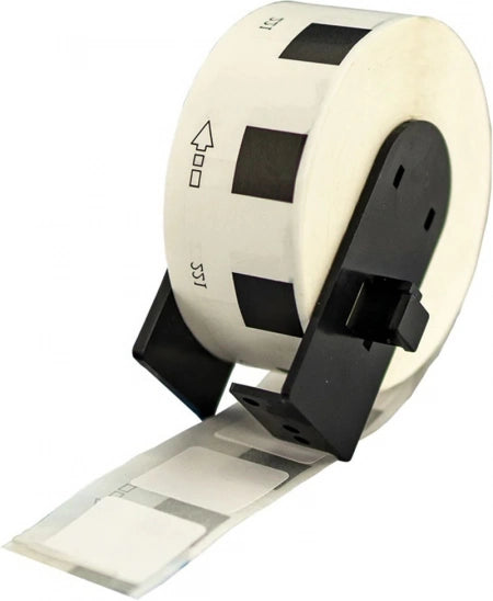Generic Brother DK-11221 black on white thermal die-cut label roll 1000/roll 23mm x 23mm