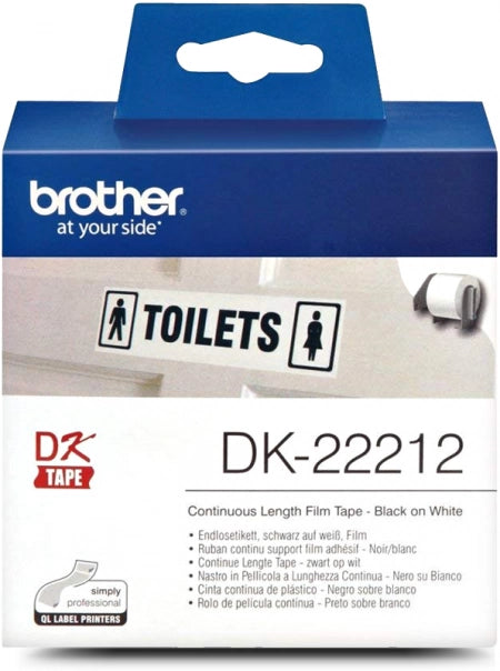 Genuine Brother DK-22212 Black on White Thermal Continuous Paper Label Roll
