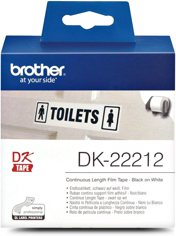 Genuine Brother DK-22212 Black on White Thermal Continuous Paper Label Rol