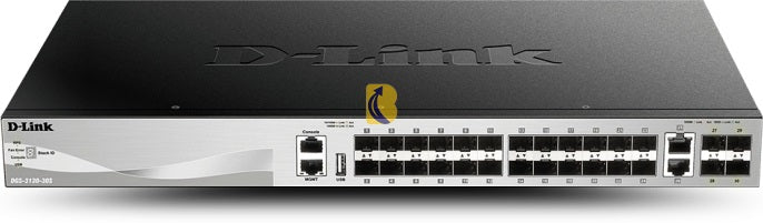 D-Link 30 port Stackable Gigabit SFP Layer 3+ Switch with 6 10GbE ports DGS-3130-30