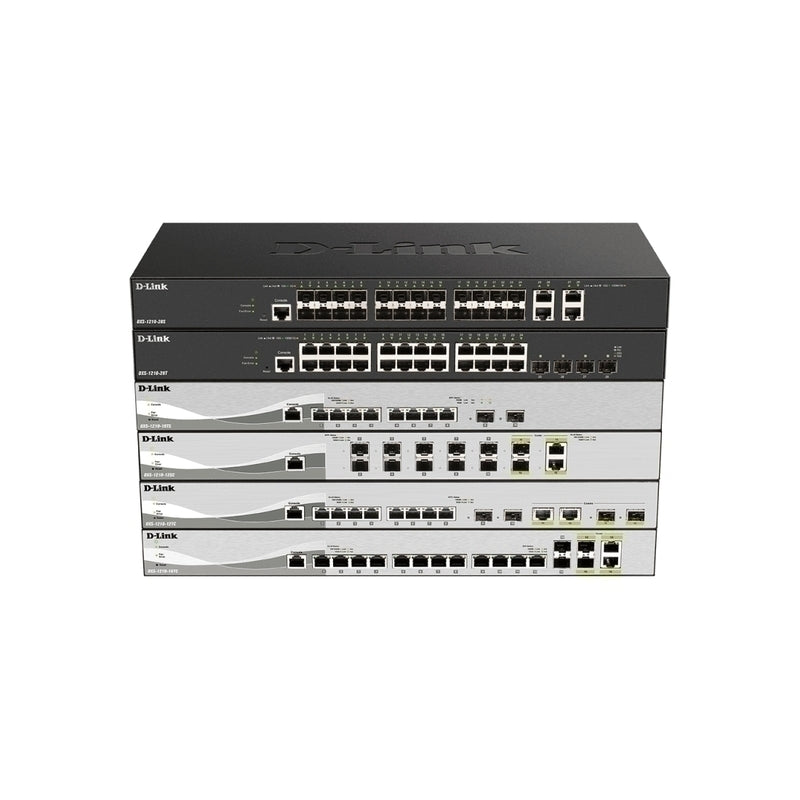 D-Link 10-Port 10 Gigabit Smart Managed Switch with 8 10GBase-T Ports and 2 SFP+ ports DXS-1210-10T