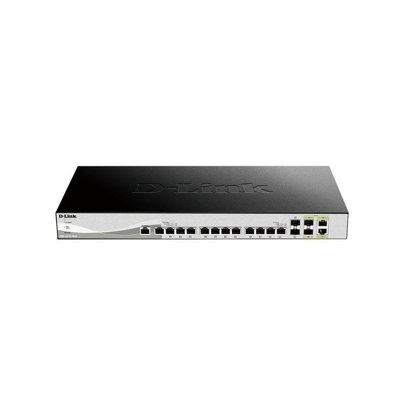 D-Link 16-Port 10 Gigabit Smart Managed Switch with 14 10GBASE-T Ports and 4 SFP+ (2 Combo) ports DXS-1210-16TC