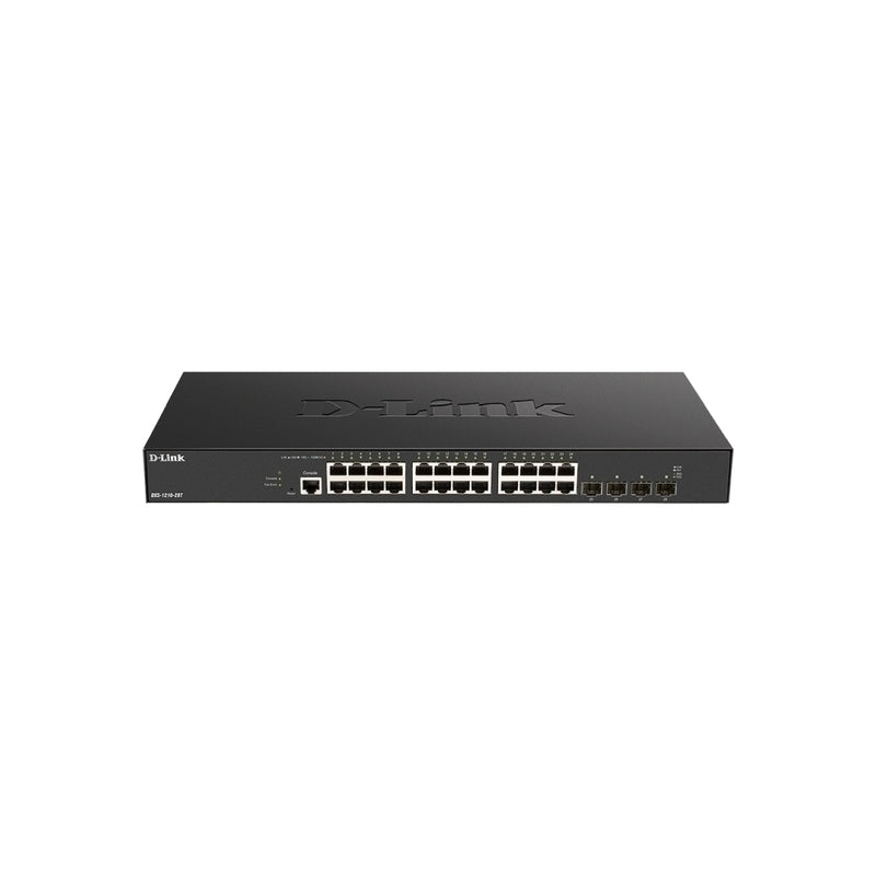 D-Link 28-Port 10 Gigabit Smart Managed Switch with 24 10GBASE-T ports and 4 25Gbps SFP28 ports DXS-1210-28T