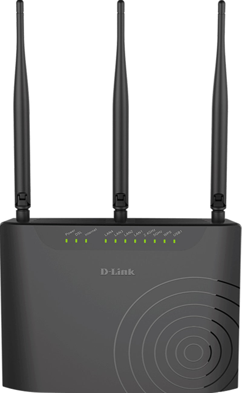 D-Link Dual Band 11ac ADSL2+ Four Port Wireless Router DSL-2877A