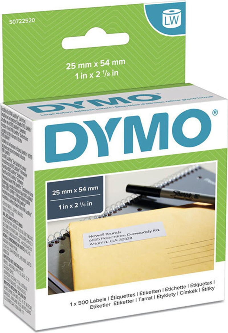Dymo SD11352 White Address Thermal Label Roll S0722520 500/rol